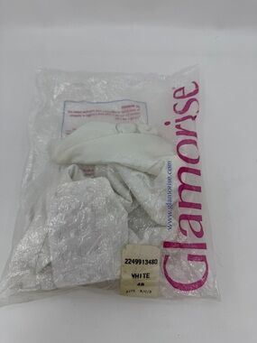 New Glamorise White Complete Comfort Strapless Bandeau Bra  48 Fits B C D.   I